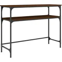 vidaXL Wandtafel 100x35,5x75 cm bewerkt hout bruin eikenkleur