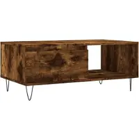 vidaXL Salontafel 90x50x36,5 cm bewerkt hout gerookt eikenkleurig