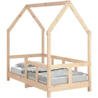 vidaXL Kinderbedframe 70x140 cm massief grenenhout