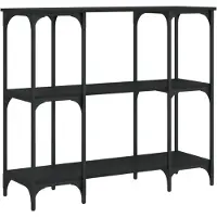 vidaXL Wandtafel 102x35x90 cm bewerkt hout zwart