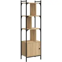 vidaXL Boekenkast met deur 44,5x30x154,5 cm hout sonoma eikenkleurig