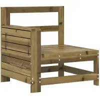 vidaXL Tuinbank met armleuning 69x62x70,5 cm geïmpregneerd grenenhout