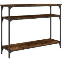vidaXL Wandtafel 100x29x75 cm bewerkt hout gerookt eikenkleurig