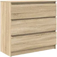 vidaXL Dressoir 80x35x76 cm spaanplaat sonoma eikenkleurig