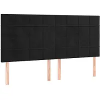 vidaXL Hoofdbord zwart 180x5x118/128 cm fluweel
