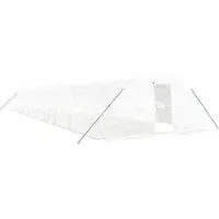 vidaXL Tuinkas met stalen frame 100 m² 20x5x2,3 m wit