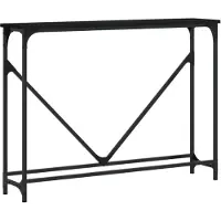 vidaXL Wandtafel 102x22,5x75 cm bewerkt hout zwart