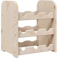 vidaXL Wijnrek 33x25x37 cm massief grenenhout