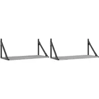 vidaXL Wandschappen 2 st 60x25x25,5 cm bewerkt hout grijs sonoma eiken