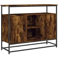 vidaXL Dressoir 100x35x80 cm bewerkt hout gerookt eikenkleurig