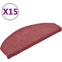 vidaXL Trapmatten 15 st 65x24x4 cm Bordeaux Halfrond Groot