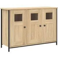 vidaXL Dressoir 100x35x70 cm bewerkt hout sonoma eikenkleurig