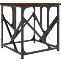 vidaXL Salontafel 45x45x47,5 cm bewerkt hout bruin eikenkleur