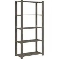 vidaXL Opbergrek 5-laags 80x38x170 cm massief grenenhout grijs