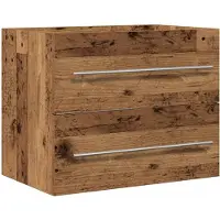 vidaXL Wastafelmeubel 60x38,5x48 cm spaanplaat oud hout