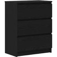 vidaXL Dressoir 60x35x76 cm bewerkt hout zwart eikenkleurig
