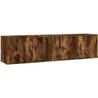 vidaXL Tv-wandmeubels 2 st 80x34,5x40 cm gerookt eikenkleurig