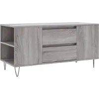 vidaXL Salontafel 102x44,5x50 cm bewerkt hout grijs sonoma eikenkleur