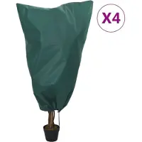 vidaXL Plantenhoezen met trekkoord 4 st 70 g/m² 0,8x1,2 m