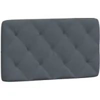vidaXL Hoofdbordkussen 80 cm fluweel donkergrijs