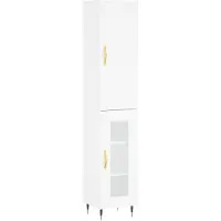 vidaXL Hoge kast 34,5x34x180 cm bewerkt hout wit