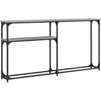 vidaXL Wandtafel 145x22,5x75 cm bewerkt hout grijs sonoma eikenkleurig