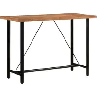 vidaXL Bartafel 150x70x107 cm massief acaciahout en ijzer