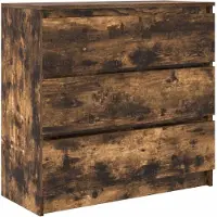 vidaXL Dressoir 80x35x76 cm spaanplaat gerookt eikenkleurig