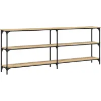 vidaXL Consoletafel Sonoma Eiken 200x29x75 cm Bewerkt Hout
