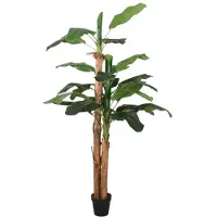 vidaXL Kunstplant bananenboom 22 bladeren 200 cm groen