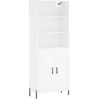 vidaXL Hoge kast 69,5x34x180 cm bewerkt hout wit