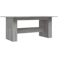 vidaXL Eettafel 180x90x76 cm bewerkt hout grijs sonoma eikenkleurig