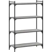 vidaXL Boekenkast 4-laags 80x30x120 cm bewerkt hout grijs sonoma