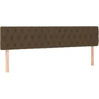 vidaXL Hoofdborden 200x7x78/88 cm stof donkerbruin
