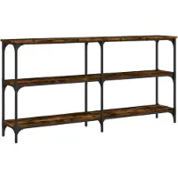 vidaXL Wandtafel 150x29x75 cm bewerkt hout gerookt eikenkleurig