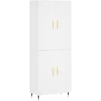 vidaXL Hoge kast 69,5x34x180 cm bewerkt hout wit