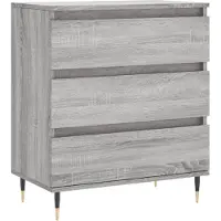 vidaXL Dressoir 60x35x70 cm bewerkt hout grijs sonoma eikenkleurig