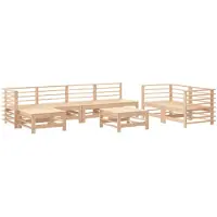 vidaXL 8-delige Loungeset massief grenenhout