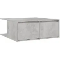 vidaXL Salontafel 80x80x31 cm bewerkt hout betongrijs