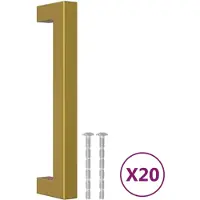 vidaXL Handvatten 20 st 128 mm roestvrij staal goudkleurig