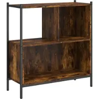 vidaXL Boekenkast 72x28x77,5 cm bewerkt hout gerookt eikenkleurig