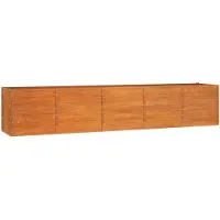 vidaXL Plantenbak verhoogd 400x80x77 cm cortenstaal roestig