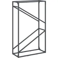 vidaXL Brandhoutrek 60x25x100 cm koudgewalst staal antracietkleurig
