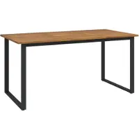 vidaXL Tuintafel met U-vormige poten 160x80x75 cm massief acaciahout