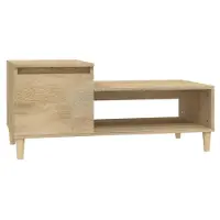 vidaXL Salontafel 100x50x45 cm bewerkt hout sonoma eiken