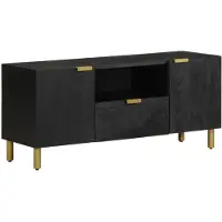 vidaXL tv-meubel 105x33x46 cm bewerkt hout zwart