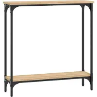 vidaXL Consoletafel Sonoma Eiken 75x22,5x75 cm Bewerkt Hout