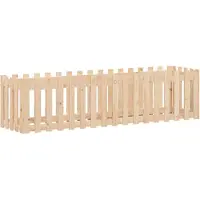 vidaXL Plantenbak verhoogd met hekontwerp 200x50x50 cm grenenhout