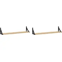 vidaXL Wandplanken 2 st Sonoma eiken 80x15x15,5 cm bewerkt hout