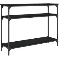 vidaXL Wandtafel 100x29x75 cm bewerkt hout zwart